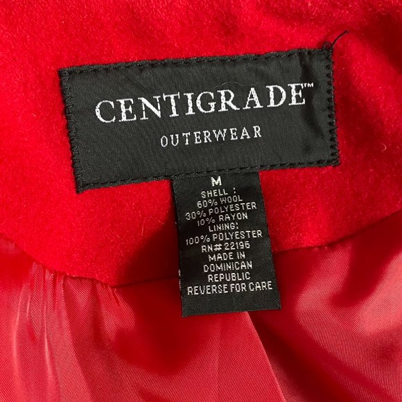 Centigrade Outerwear wool blend red coat - Picture 4 of 6